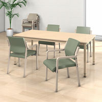 藤沢工業 ナチュラル ウッドチェア モスグリーン 福祉用イス 介護用イス スタッキング椅子 木製イス 木製チェア 1セット(2脚)