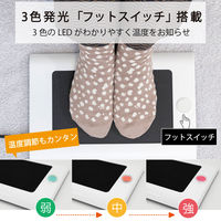 トップランド コンパクトフットヒーター 省エネ 3段階温度調節 SP-FH10WT 1個
