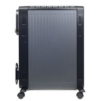 YAMAZEN オイルレスヒーター 1200W 3段階切替 入/切 24時間タイマー ブラック DOL-J122(BK) 1個