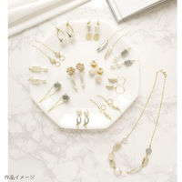 日本紐釦貿易 ウッドパール ナツメ W9mm×H31mm シャンパンゴールド A23-5G 1袋6個入(3袋、合計18本（直送品）