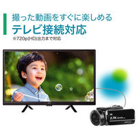 フィールドスリー 2.7K解像度 デジタルビデオカメラ 静止画800万画素 デジタルズーム16倍 F3VC27-01 1台