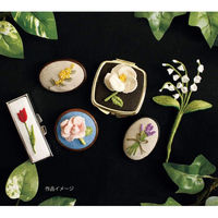 日本紐釦貿易 木製ブローチ台 銅板・ピン付 丸 ブラウン 約φ55mm 1個 A22-3 1袋1組(3袋、合計3組)（直送品）