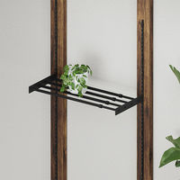 平安伸銅工業 LABRICO(ラブリコ) シェルフレール 伸縮ラック アイアン 500 ブラック IXK-534　1セット(10個)（直送品）