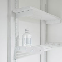 平安伸銅工業 LABRICO(ラブリコ) シェルフレール 棚受 アイアン 100 ホワイト IXO-528　1セット(2個入)（直送品）