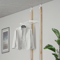 平安伸銅工業 LABRICO(ラブリコ) シェルフレール 伸縮ハンガーバー アイアン 500 ホワイト IXO-536　1セット(10個)（直送品）