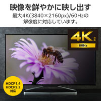 USB-C to HDMI 変換ケーブル 2m 4K 60Hz 黒 CAC-CHDMI20BK2 エレコム 1個
