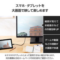 エレコム USB-C to HDMI 変換ケーブル 4K 60Hz やわらか 1m 黒 MPA-CHDMIY10BK2 1個