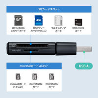 サンワサプライ USB 5Gbps カードリーダー ADR-5MSD1BK 1個