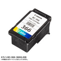 サンワサプライ キヤノン（Canon）用 詰替えインク BC-366用/INK-C366S3 3色カラー 穴あけ工具付き 1個（直送品）