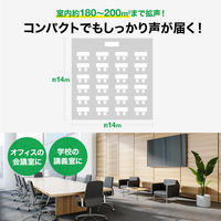 サンワサプライ ワイヤレスマイク付き拡声器スピーカー(バッテリー内蔵・ワイヤレスマイク1本対応) MM-SPAMP17 1個（直送品）