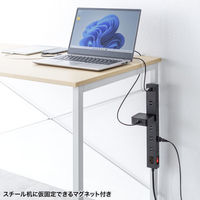 サンワサプライ 雷タップ 10個口+USB-A+Type-C(PD20W) TAP-SP2110NUC-3BK 1個