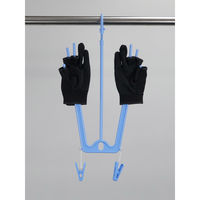 サワフジ 手袋ハンガー ピンチ付 2本組 ライトブルー●1セット(2本組×5) 4970161012890 1セット(2本組×5)（直送品）