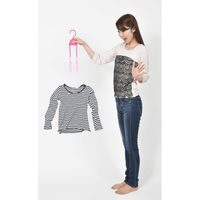 サワフジ ワンプッシュランドリーハンガー 2本組 ブラック●1セット(2本組×10) 4973306258900 1セット(2本組×10)（直送品）