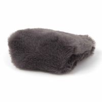 ファー舟形ポーチ チャコール LAKOLE/ラコレ