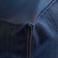 無印良品 体にフィットするソファ 小 セット 綿デニム ネイビー 幅45×奥行45×高さ33cm 良品計画