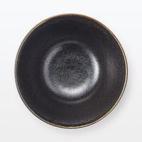無印良品 美濃焼 飯碗 黒釉 約直径12.7cm 1セット（1個×5） 良品計画
