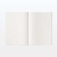 無印良品 植林木ペーパー裏うつりしにくいノート5冊組 B5・36枚 6mm横罫 背クロス5色 1セット（1個（5冊組）×2）