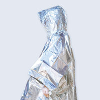 【エマージェンシーシート】小久保工業所 緊急簡易アルミポンチョ 静音 保温 防水 防風  5996  1個