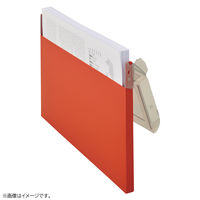 Mutual コングレスケース ファイル 書類収納 書類ケース 資料整理 コピー用紙150枚収容可能 A4・ヨコ テラコッタオレンジ A2071-4