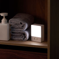 【並行輸入品】ヤザワコーポレーション 乾電池式人感明暗ナイトライトコーナー置き NBSMN72WH 1個