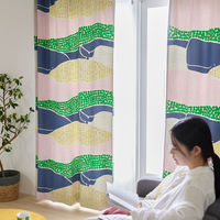 【軒先渡し】スミノエ DESIGN LIFE edi15 スミノエ カーテン クジラボヤージュ ピンク 4549781321981 1枚（直送品）