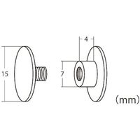 TRUSCO エコねじ マプカ使用・紙素材ねじ 間隔4mm (50組入)頭15mm 穴径7mm MAPKANE-4 1袋(50組)（直送品）