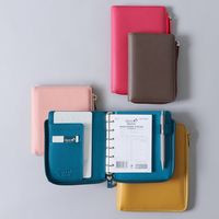 システム手帳カバー クオバディス タイマー１７／クラブ　Ｌジップカバー　 バイブルサイズ ブループラッセ １冊（直送品）