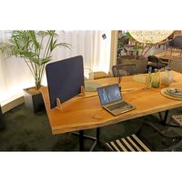 【軒先渡し】オリバー 卓上パーテーション 飛沫対策 簡単設置 幅600×奥行145×高さ510mm グリーン S・OS-D529 1台（直送品）