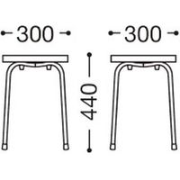 【軒先渡し】桜屋工業 CHERRY RESTAREA スツール C-703 ブラック×ブラウン 1台（直送品）