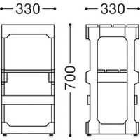 【軒先渡し】桜屋工業 屋外用 ガーデンチェア L.A.スツールC リサイクル調多色塗装 1台（直送品）