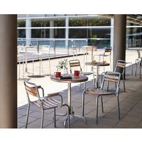 【軒先渡し】桜屋工業 屋外用 ガーデンチェア オーリンズアーム シルバー×リサイクル調多色塗装 1台（直送品）