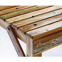 【軒先渡し】桜屋工業 屋外用 ガーデンテーブル マイアミテーブル 幅1500×奥行900×高さ700ｍｍリサイクル調多色塗装 1台（直送品）