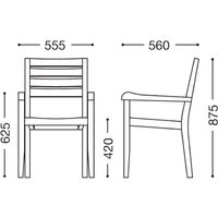 【軒先渡し】桜屋工業 屋外用 ガーデンチェア ラグーナアーム 1台（直送品）