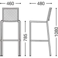 【軒先渡し】桜屋工業 屋外用 ガーデンチェア ラスティS ブラウン 1台（直送品）