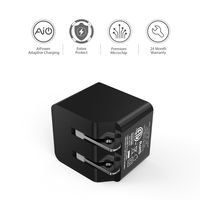 AUKEY USB充電器 Minima Duo 12W USB-A 2 ブラック PA-U32-BK 1個