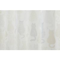 ユニベール ニャカヨシ 遮光+レースカーテンセット 2000×1350mm ブルー 4548654705811 1セット(4枚入)（直送品）