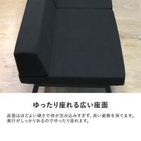 Garage GDシリーズ ソファ 3人掛 LS-GD30S 幅1800mm ブラック 698379 1台（直送品）