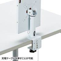 サンワサプライ 10.2インチiPad用 卓上スタンド クランプ式 幅210×奥行150×高さ310mm CR-LASTIP28W 1台（直送品）
