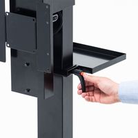 サンワサプライ 省スペース 電動昇降 ディスプレイスタンド 幅600×奥行500×高さ1965mm CR-PL38BK 1台（直送品）