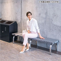 テラモト ホームベンチ ステンレス 1200 幅1206mm 灰 BC3023128 1台（直送品）