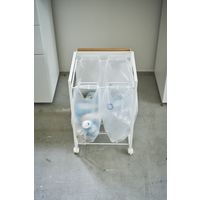 山崎実業 目隠し分別ダストワゴン トスカ 2分別 ホワイト 774779 1個