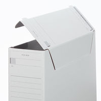 コクヨ　ファイルボックス-FS　＜Fタイプ＞　フタ付き　B4ヨコ　背幅102mm　グレー　B4-LFFN-M　1セット（5冊）