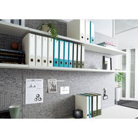 コクヨ　チューブファイル　NEOS　A4タテ　とじ厚80mm　ターコイズブルー　両開きパイプ式ファイル　フ-NE680B　1セット（5冊）