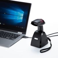 サンワサプライ Bluetooth2次元コードリーダー(ハンディタイプ) BCR-BT2D1BK 1個