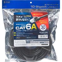 サンワサプライ カテゴリ6A LANケーブル KB-T6ATS-30BK 1個