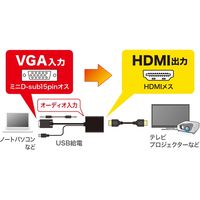 サンワサプライ VGA信号HDMI変換コンバーター VGA-CVHD7 1個（直送品）