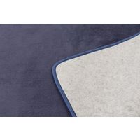 不二貿易 洗えるラグ ネイビー 1400×2000mm ネイビーブルー 37512（直送品）