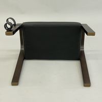 エイ・アイ・エス 曲げ木スツール スタッキング 杖ホルダー付き ロータイプ ブラック/ダークブラウン 1セット(4脚入)（直送品）