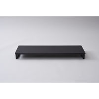 YAMAZENデスク上スタンド 机上台 モニター台 幅800×奥行250×高さ80mmブラック/ブラックDTS-8025(BK/BK)