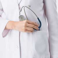 【アウトレット】PROFESSOR'S ROUND ドクターコート レディースL ASK-DC-W01 1枚　白衣　ドクターコート